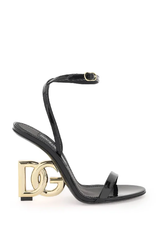 Comfortable sandals for women with closed-toe design and flexible footbed for comfort-Dolce & gabbana sandals with dg heel