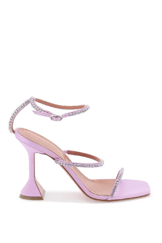 Fashionable sandals for women with ankle straps and chic metallic finishes-gilda sandals