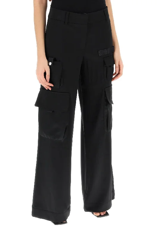 Lightweight jogger pants for summer evening strolls -toybox cargo pants in satin