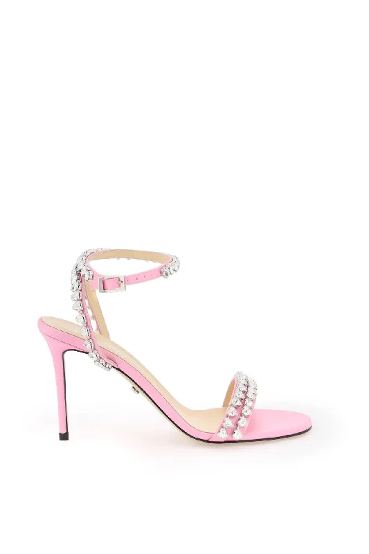 Stylish sandals for women with wide ankle straps and buckle detailing for fashionable look-audrey sandals with crystals