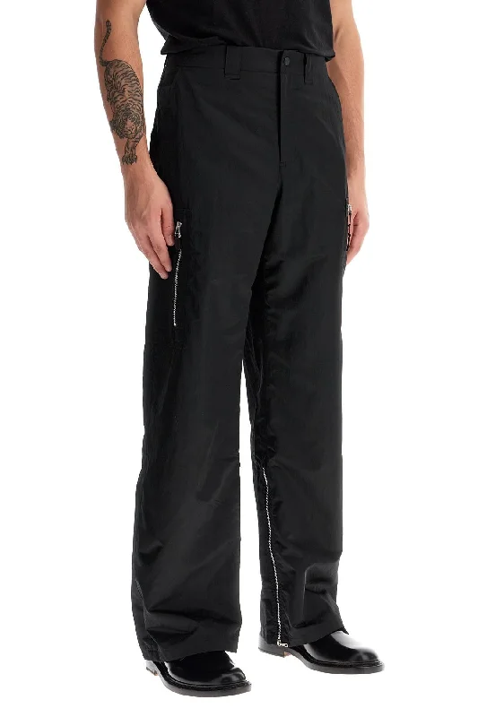 Waterproof work pants for wet job conditions -tactical cargo pants in technical satin fabric