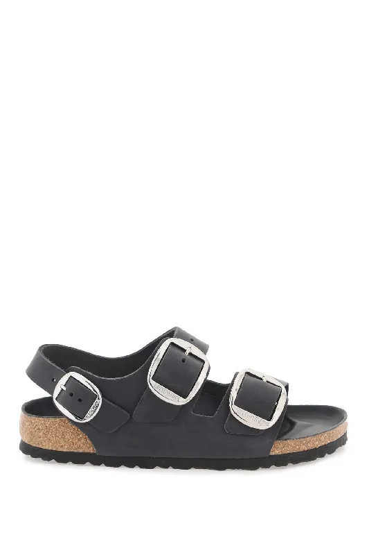 Trendy sandals for women with thong design and cushioned footbed for comfort-Birkenstock milano big buckle sandals