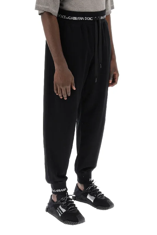 Luxury silk pants for glamorous evening wear -logo trim sweatpants