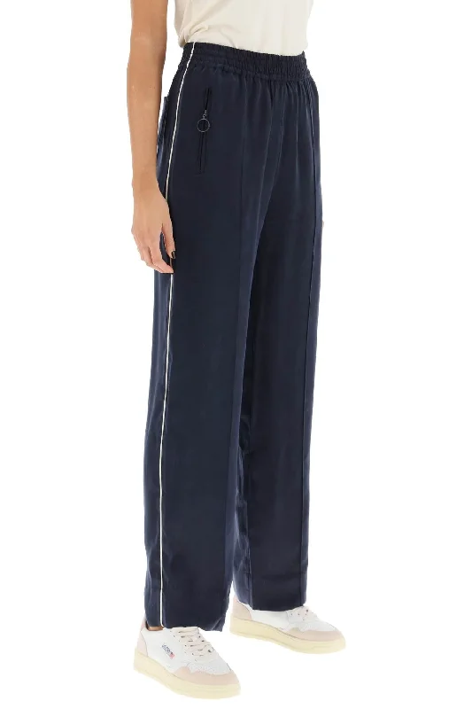 Vintage corduroy pants for retro style vibes -piped satin pants