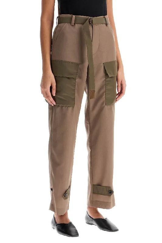 Stretchy skinny pants for figure-hugging appeal -cargo pants with inserts