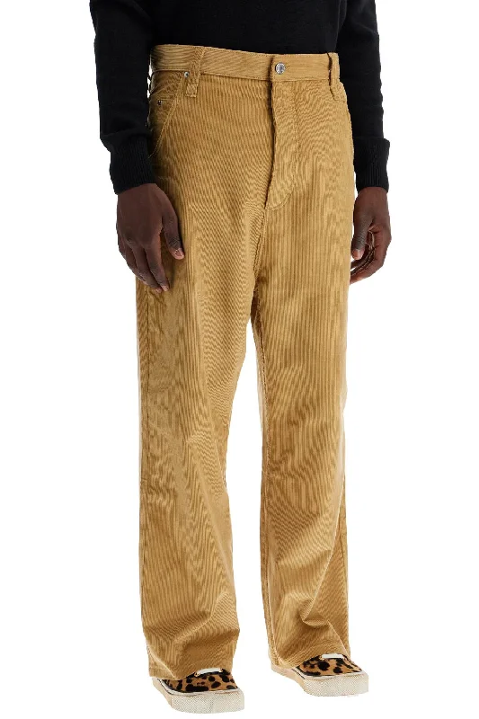 Bold plaid pants for eye-catching style choices -baggy corduroy pants with rib