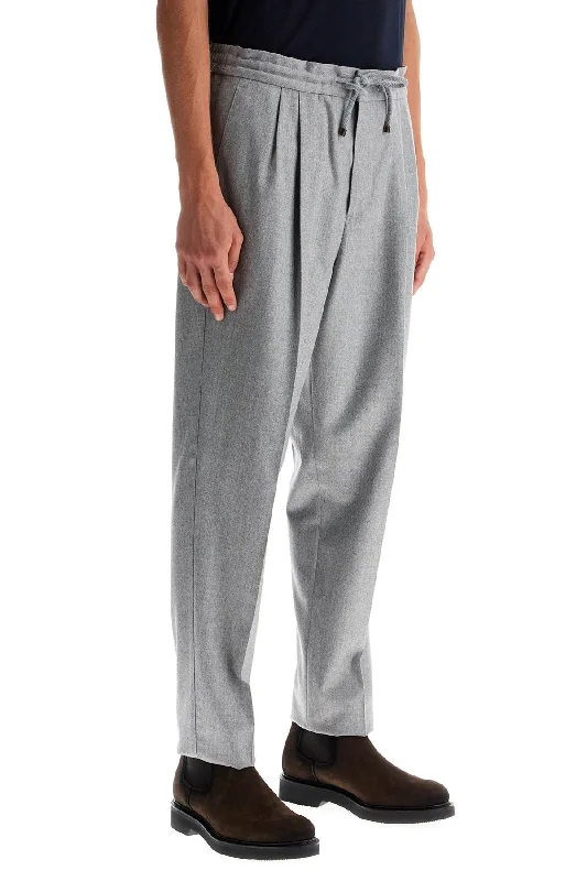 Moisture-wicking pants for intense gym workouts -wool flannel leisure fit pants in