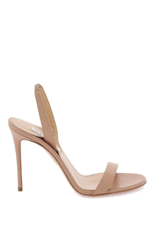 Casual sandals for women with thong design and padded footbed for everyday comfort-Aquazzura so nude sandals