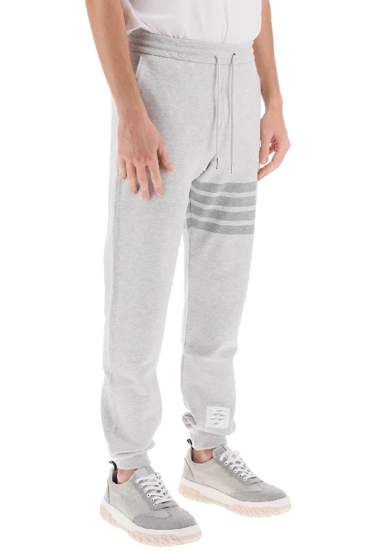 Bold patterned pants for standout fashion statements -cotton 4-bar sweatpants