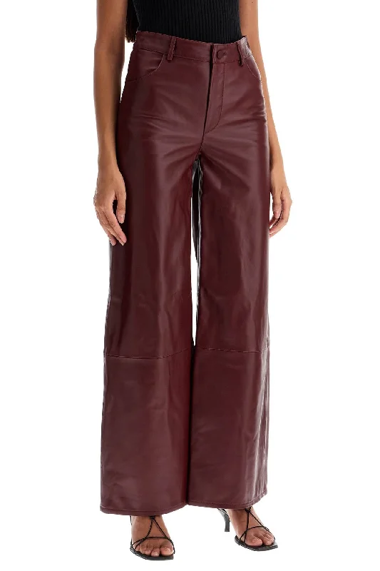 Designer skinny pants for luxury fashion flair -nappa leather figari pants