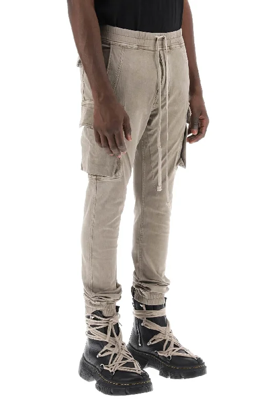 Cozy fleece pants for cold winter nights -stretch denim cargo pants in mastodon style