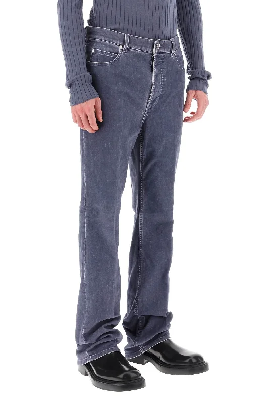 Durable twill pants for tough outdoor jobs -velvet five-pocket pants