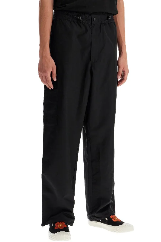 Relaxed fit pants for laid-back comfort wear -nylon cargo pants for men