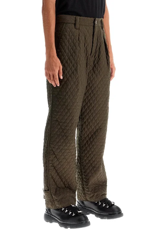 Stylish cropped pants for warm season trends -quilted nylon pants for