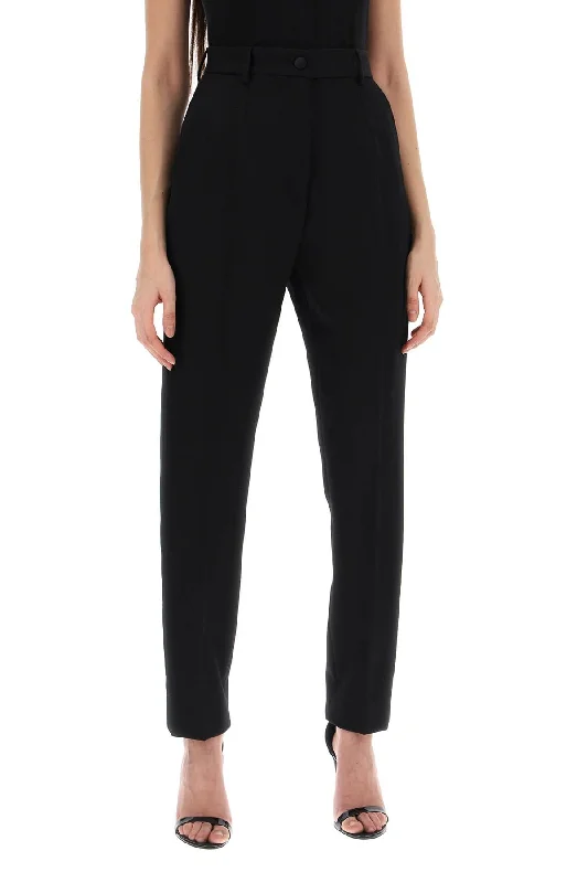 Comfortable stretch pants for casual daily wear -wool gabardine cigarette pants.