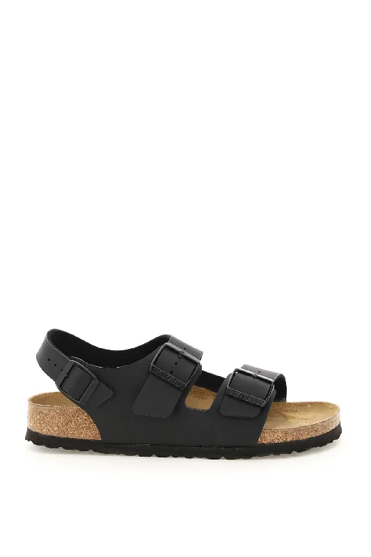 Fashionable sandals for men with woven design and slip-resistant soles for outdoor wear-Birkenstock milano sandals narrow fit