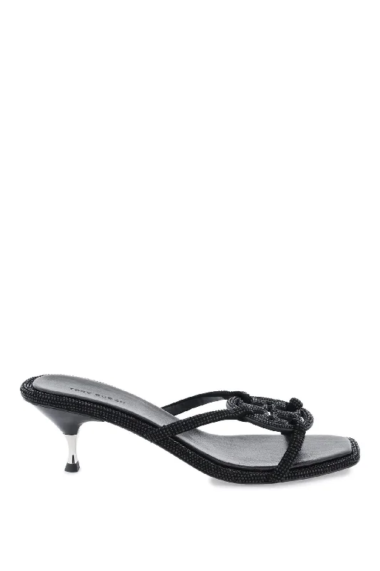 Elegant sandals for women with rhinestone detailing for glamorous summer parties-miller geo bombé pavé sandals