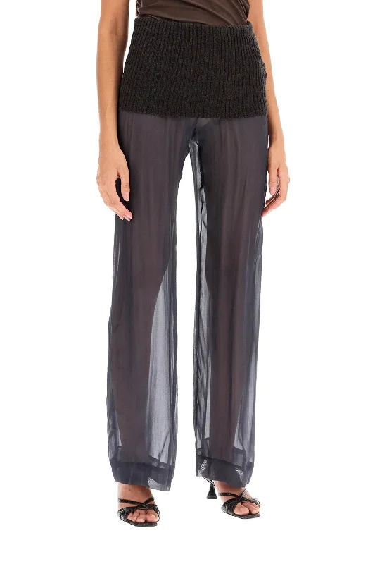 Stylish wide-leg pants for bold evening looks -yewon pants