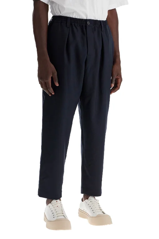 Quick-dry travel pants for adventurous globetrotters -tropical wool cropped pants in