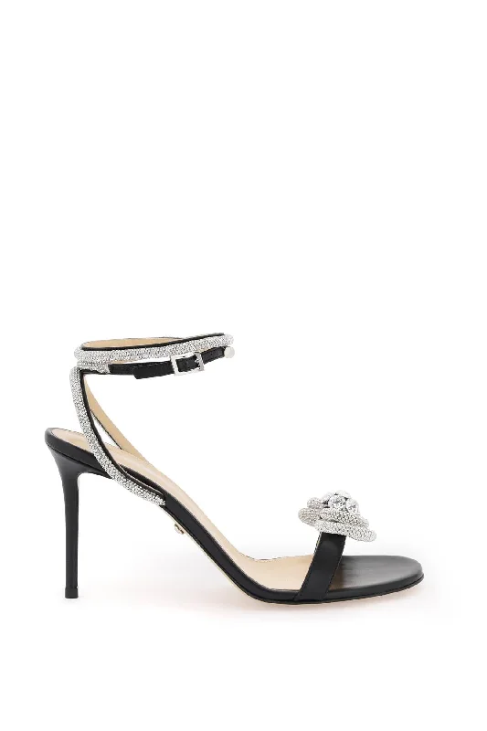 Elegant sandals for women with beaded straps and platform heels for special occasions-leather sandals with crystals