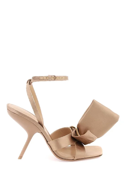 Casual sandals for women with wide straps and flat sole for relaxed fit-Salvatore ferragamo sandals with asymmetric bow