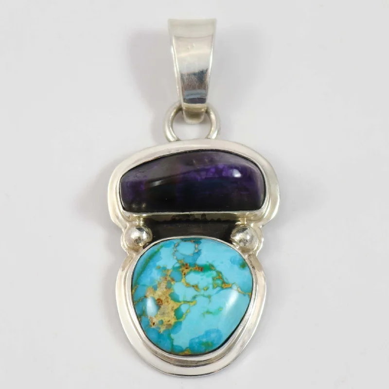 Best necklaces and pendants with minimalist pendants for a sleek, understated look-Turquoise and Sugilite Pendant