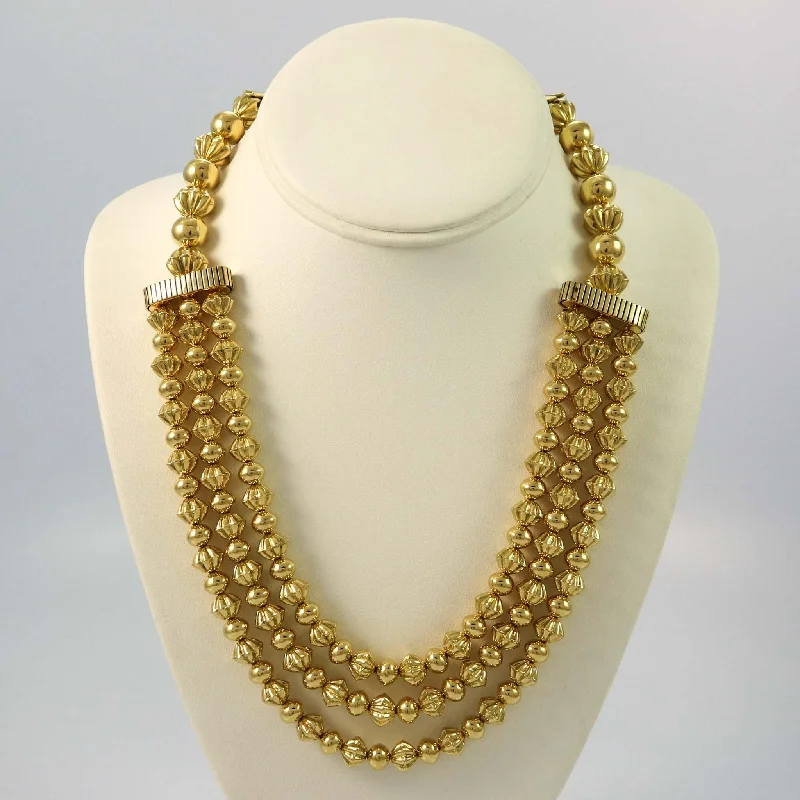 Stunning necklaces and pendants with sapphire gemstones for a luxurious blue hue-18k Gold Navajo Pearl Necklace