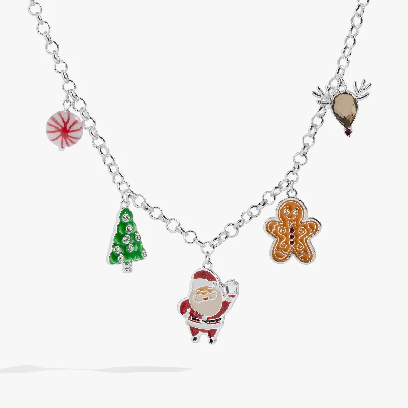 Beautiful necklaces and pendants with layered chains for a fashionable, chic look-Holiday Charm Necklace