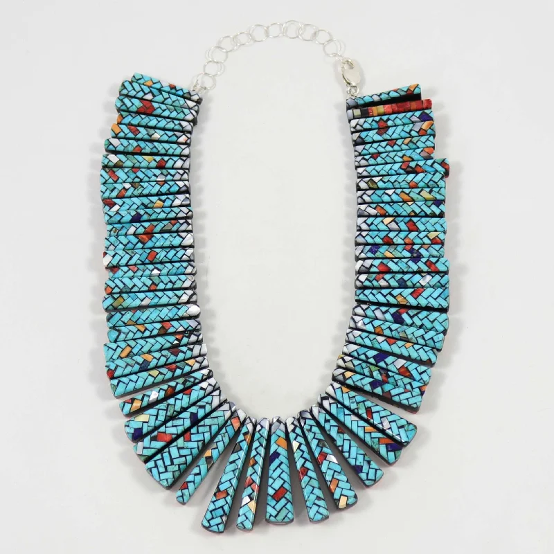 Elegant necklaces and pendants with diamond accents for added sparkle-Reversible Inlay Necklace