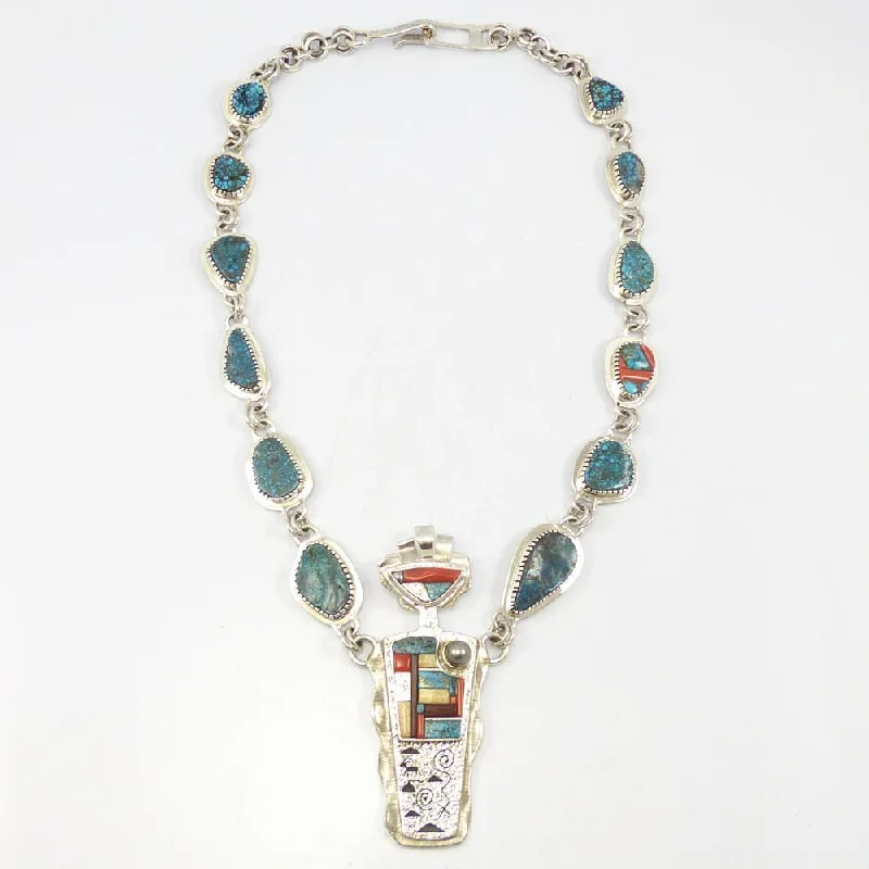 Best necklaces and pendants with sterling silver for an affordable yet stylish choice-Red Mountain Turquoise Necklace