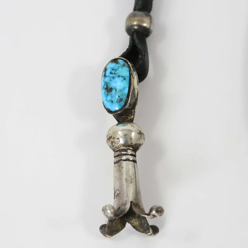 Best necklaces and pendants with emerald gemstones for a rich, sophisticated design-Turquoise Squash Blossom Pendant