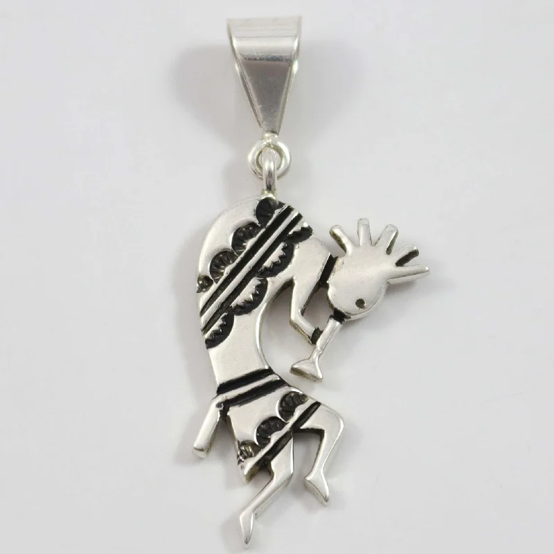 Best necklaces and pendants with silver chains for a sleek, timeless look-Kokopelli Pendant