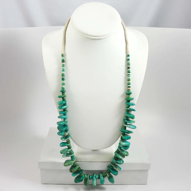 Best necklaces and pendants with layered designs for a chic, stacked look-1940s Turquoise Tab Necklace