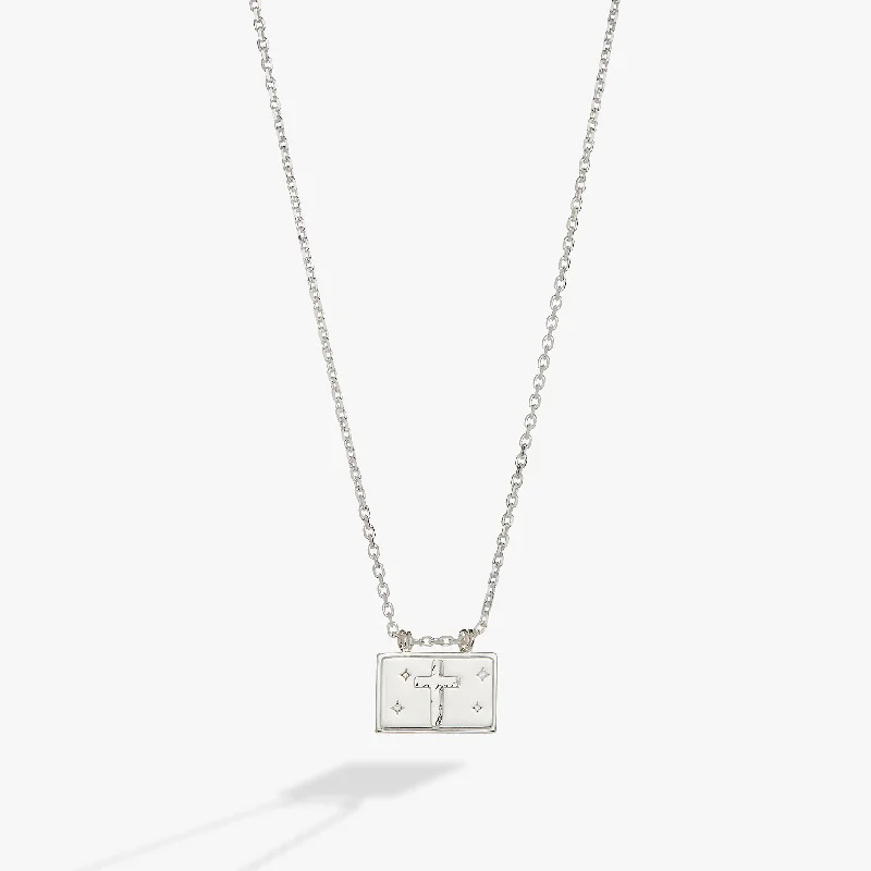 Best necklaces and pendants with cubic zirconia for a budget-friendly dazzling effect-Hidden Message Cross Affirmation Necklace