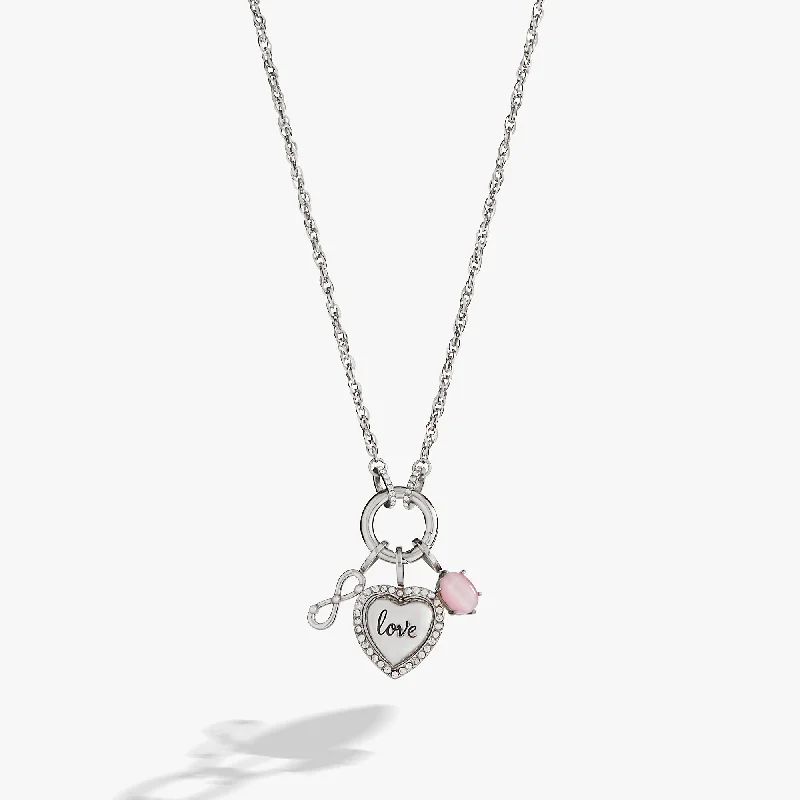 Best necklaces and pendants with personalized coordinates for a special keepsake-Love Trio Interchangeable Charm Necklace