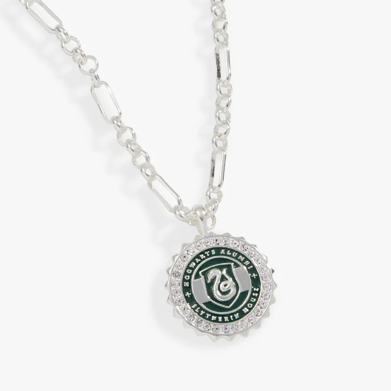 Necklaces and pendants with ocean-inspired designs for a refreshing, beachy feel-Harry Potter™ Slytherin House Pendant Necklace, Adjustable