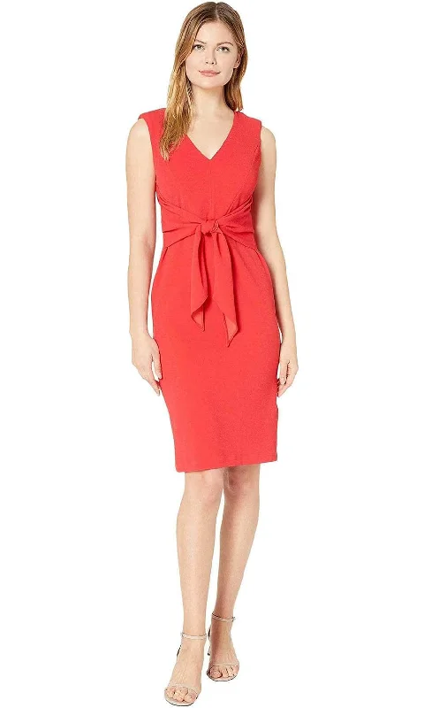 Plus size dresses for power dressing empower daily -Adrianna Papell AP1D103907 - Tie Front Knee Length Cocktail Dress