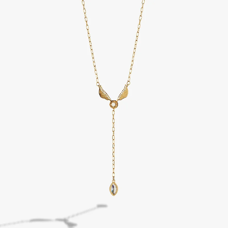 Beautiful necklaces and pendants with gemstone teardrops for an elegant effect-Harry Potter™ Golden Snitch Lariat Necklace