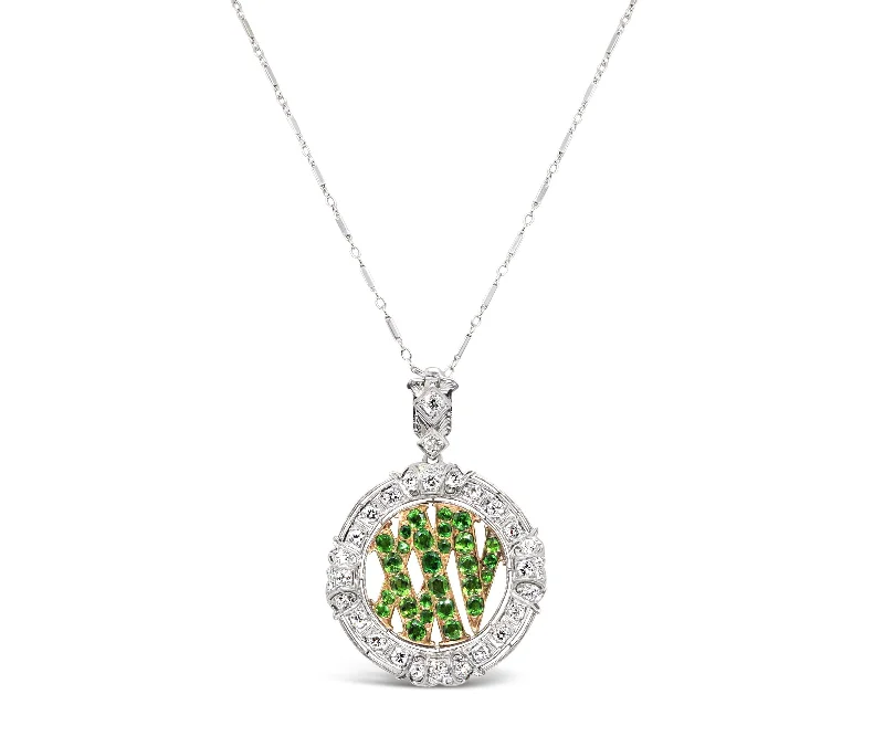 Best necklaces and pendants with adjustable chains for a customizable fit-PLATINUM DIAMOND EDWARDIAN PENDANT