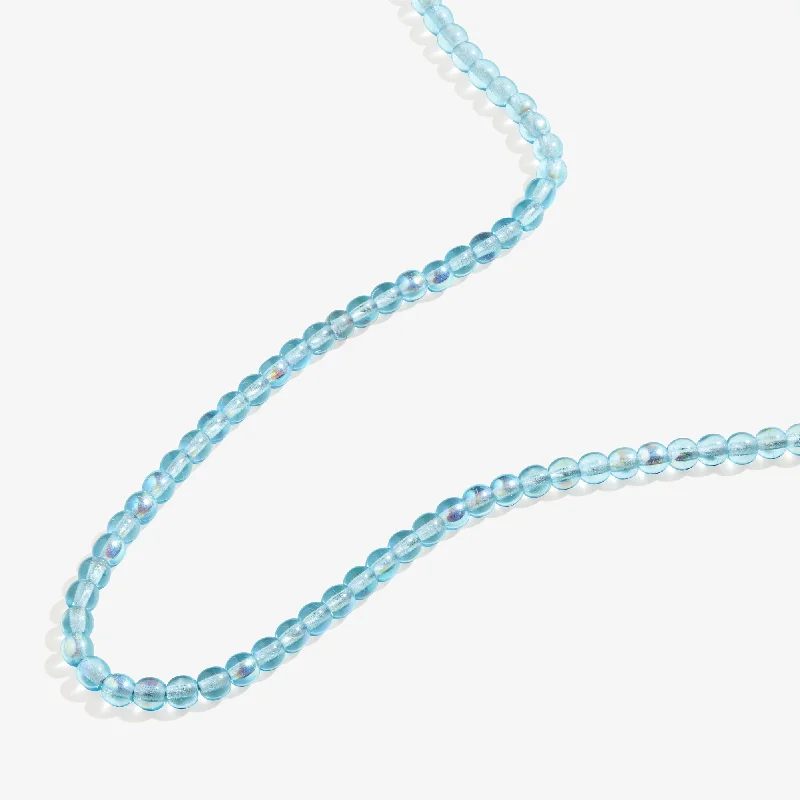 Best necklaces and pendants with silver chains for a sleek, timeless look-Sky Blue Beaded Necklace, Adjustable