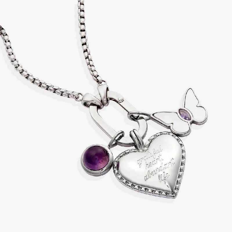 Best necklaces and pendants with crystal accents for a sparkling and elegant style-Heart Trio Interchangeable Charm Necklace