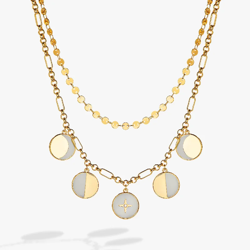 Best necklaces and pendants with matching earrings for a coordinated, elegant look-Moon Phase Necklace