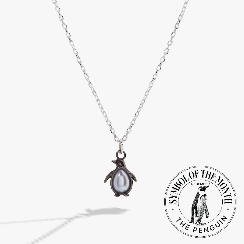 Necklaces and pendants with enamel accents for a colorful, eye-catching appearance-Penguin Pendant Necklace