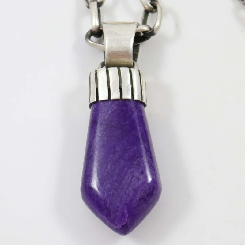 Necklaces and pendants with zodiac constellation designs for an astrological touch-Sugilite Pendant