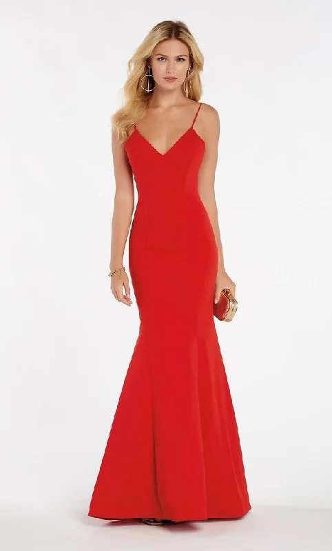 Plus size dresses with fitted bodices shape beautifully -Alyce Paris - 60293 Sleeveless V Neck Jersey Mermaid Gown - 1 pc Royal in Size 2 Available