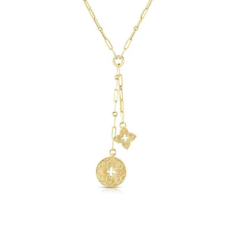 Necklaces and pendants with clear quartz for a pure and radiant look-ROBERTO COIN MEDALLION NECKLACE