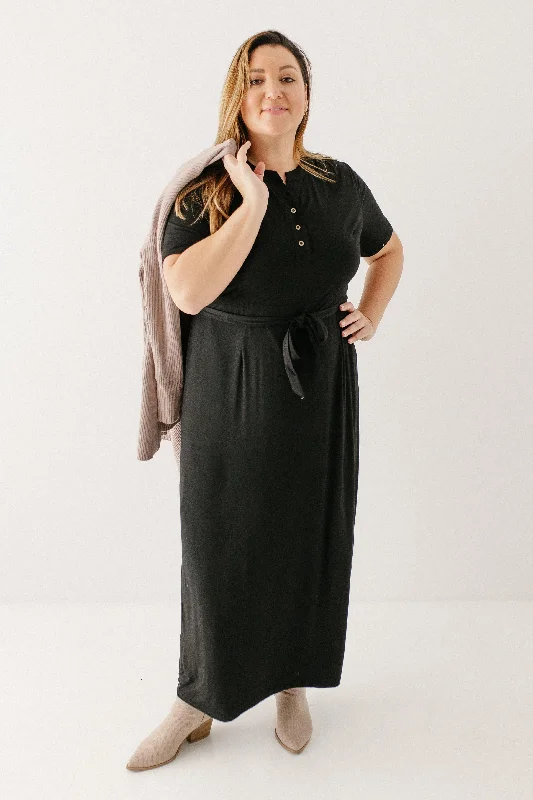 Plus size dresses with sleek fits elongate frames -'Kate' Knit Maxi Dress FINAL SALE