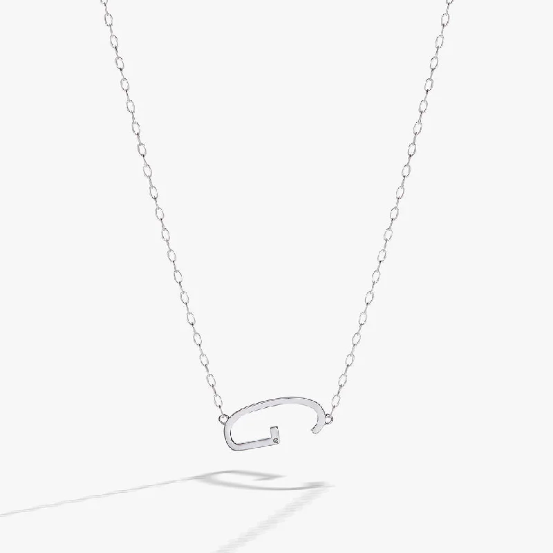 Best necklaces and pendants with vintage coin pendants for a unique accessory-Initial G Precious Elongated Necklace