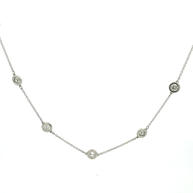 Best necklaces and pendants with silver chains for a sleek, timeless look-Diamond By The Yard Necklace