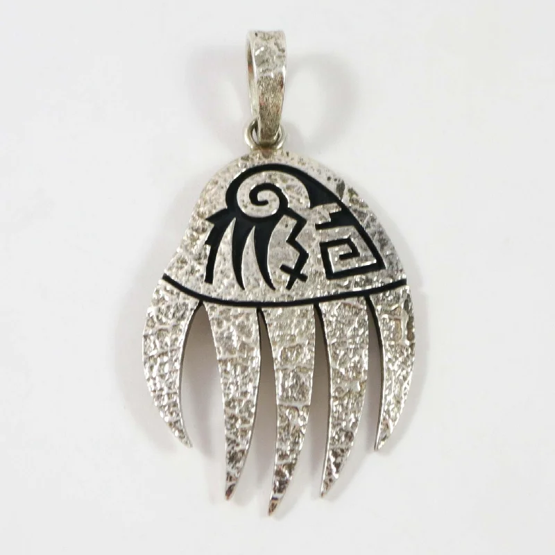 Best necklaces and pendants with silver chains for a sleek, timeless look-Badger Paw Pendant